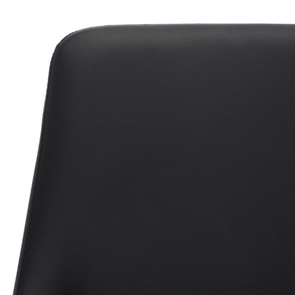 Safavieh Summerset Bar Stool - Contemporary Urban Style With Pu Leather Comfort For Modern Kitchen Spaces Black FOX2016B