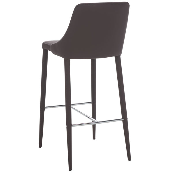 Safavieh Summerset Bar Stool - Contemporary Urban Style With Pu Leather Comfort For Modern Kitchen Spaces Brown FOX2016D