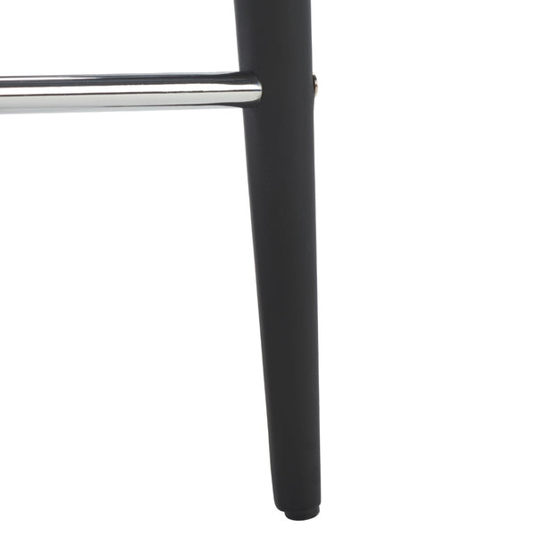 Safavieh SUMMERSET Counter Stools - Modern Minimalist Design for Stylish Kitchen and Bar Seating Solutions Black FOX2017B-SET2
