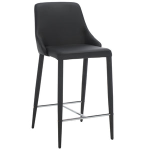 Safavieh SUMMERSET Counter Stools - Modern Minimalist Design for Stylish Kitchen and Bar Seating Solutions Black FOX2017B-SET2