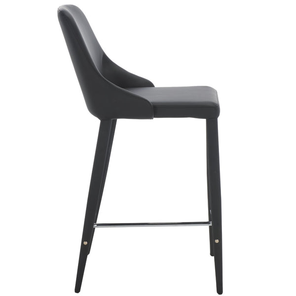Safavieh SUMMERSET Counter Stools - Modern Minimalist Design for Stylish Kitchen and Bar Seating Solutions Black FOX2017B-SET2
