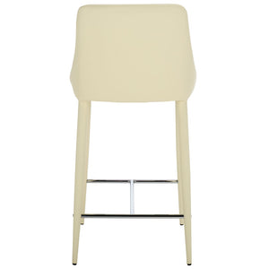 Safavieh SUMMERSET Counter Stools - Modern Minimalist Design for Stylish Kitchen and Bar Seating Solutions Butter Cream FOX2017C-SET2