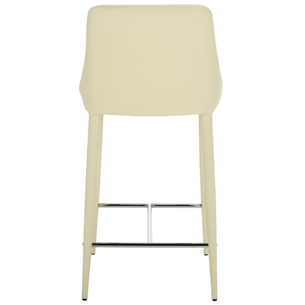 Safavieh SUMMERSET Counter Stools - Modern Minimalist Design for Stylish Kitchen and Bar Seating Solutions Butter Cream FOX2017C-SET2