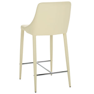 Safavieh SUMMERSET Counter Stools - Modern Minimalist Design for Stylish Kitchen and Bar Seating Solutions Butter Cream FOX2017C-SET2