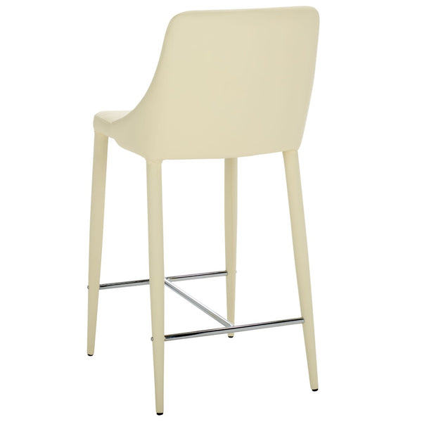 Safavieh SUMMERSET Counter Stools - Modern Minimalist Design for Stylish Kitchen and Bar Seating Solutions Butter Cream FOX2017C-SET2