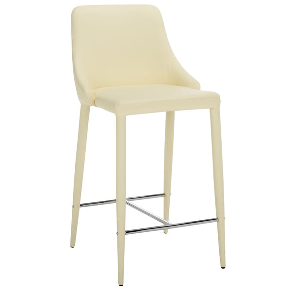 Safavieh SUMMERSET Counter Stools - Modern Minimalist Design for Stylish Kitchen and Bar Seating Solutions Butter Cream FOX2017C-SET2