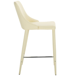 Safavieh SUMMERSET Counter Stools - Modern Minimalist Design for Stylish Kitchen and Bar Seating Solutions Butter Cream FOX2017C-SET2