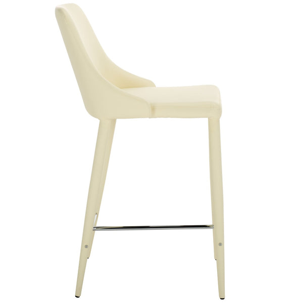 Safavieh SUMMERSET Counter Stools - Modern Minimalist Design for Stylish Kitchen and Bar Seating Solutions Butter Cream FOX2017C-SET2