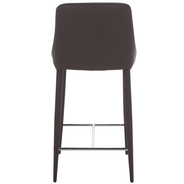Safavieh SUMMERSET Counter Stools - Modern Minimalist Design for Stylish Kitchen and Bar Seating Solutions Brown FOX2017D-SET2