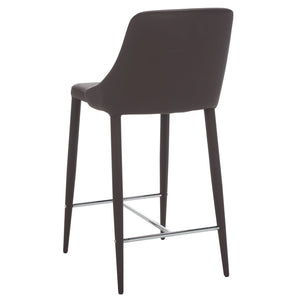 Safavieh SUMMERSET Counter Stools - Modern Minimalist Design for Stylish Kitchen and Bar Seating Solutions Brown FOX2017D-SET2