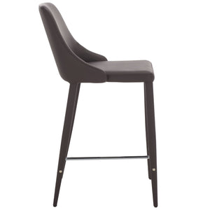 Safavieh SUMMERSET Counter Stools - Modern Minimalist Design for Stylish Kitchen and Bar Seating Solutions Brown FOX2017D-SET2