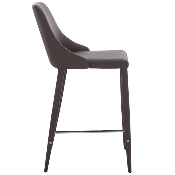 Safavieh SUMMERSET Counter Stools - Modern Minimalist Design for Stylish Kitchen and Bar Seating Solutions Brown FOX2017D-SET2