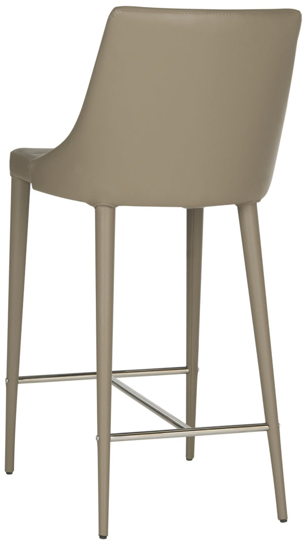 Safavieh SUMMERSET Counter Stools - Modern Minimalist Design for Stylish Kitchen and Bar Seating Solutions Taupe FOX2017E-SET2