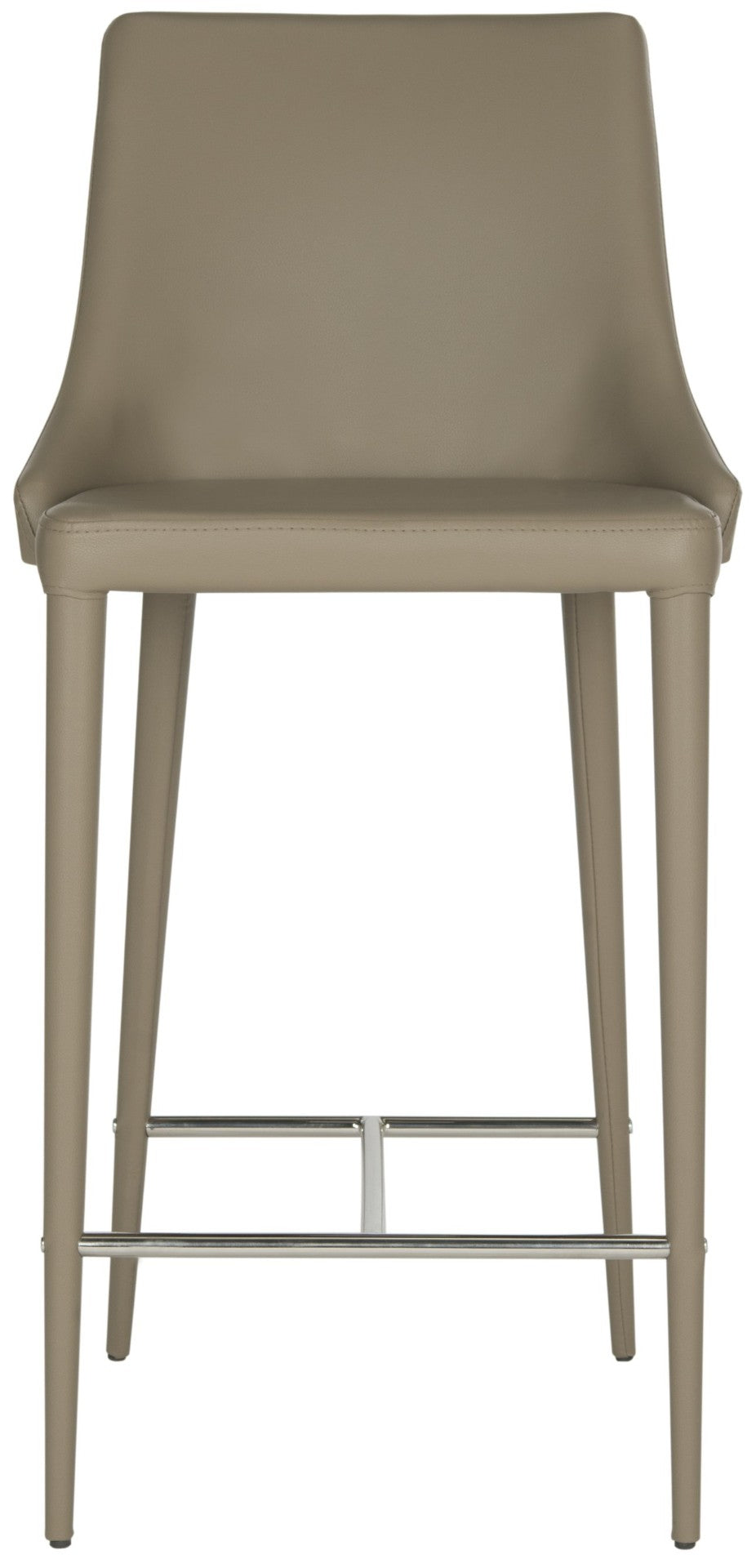 Safavieh SUMMERSET Counter Stools - Modern Minimalist Design for Stylish Kitchen and Bar Seating Solutions Taupe FOX2017E-SET2