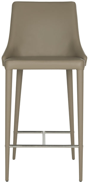 Safavieh SUMMERSET Counter Stools - Modern Minimalist Design for Stylish Kitchen and Bar Seating Solutions Taupe FOX2017E-SET2