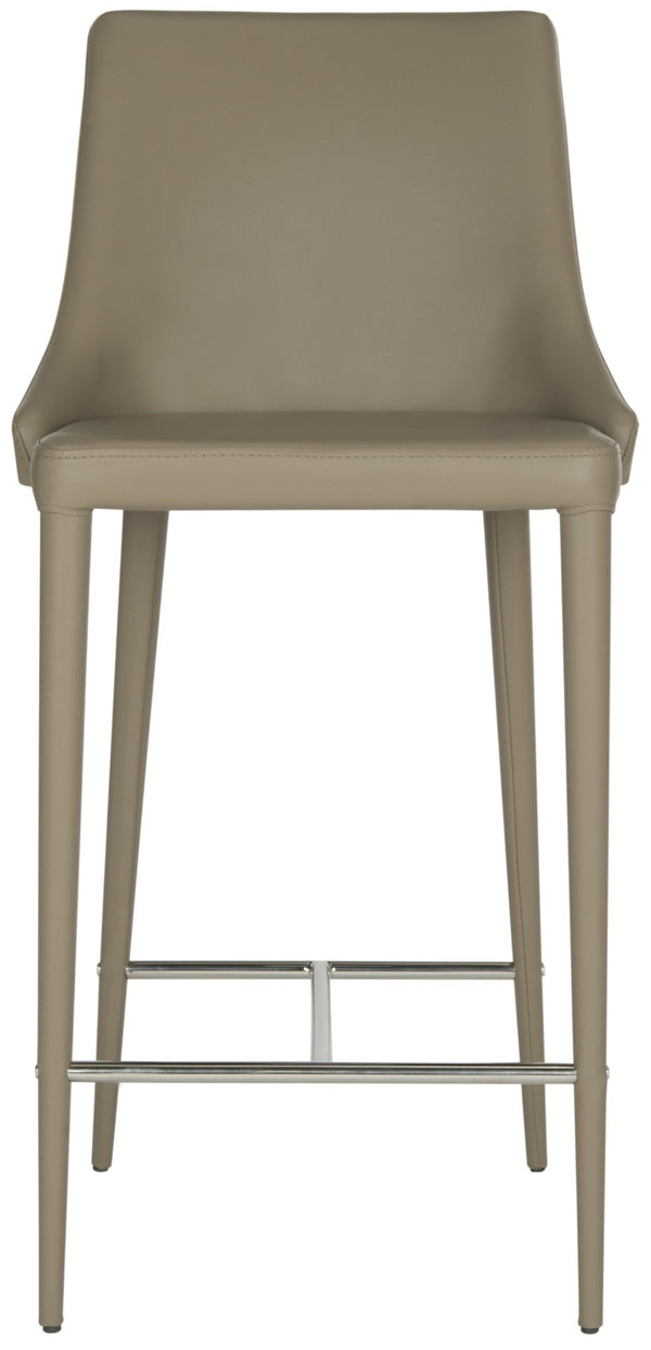 Safavieh SUMMERSET Counter Stools - Modern Minimalist Design for Stylish Kitchen and Bar Seating Solutions Taupe FOX2017E-SET2