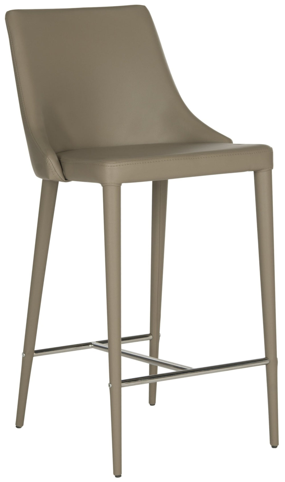 Safavieh SUMMERSET Counter Stools - Modern Minimalist Design for Stylish Kitchen and Bar Seating Solutions Taupe FOX2017E-SET2