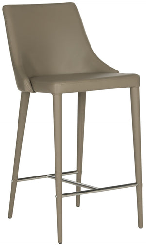 Safavieh SUMMERSET Counter Stools - Modern Minimalist Design for Stylish Kitchen and Bar Seating Solutions Taupe FOX2017E-SET2