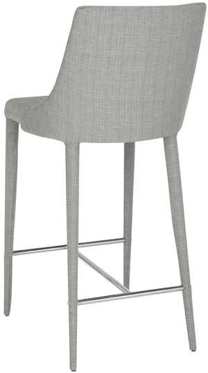 Safavieh SUMMERSET Grey Linen Counter Stools - Stylish, Ergonomic Design for Kitchen & Bar Comfort & Elegance FOX2017G-SET2