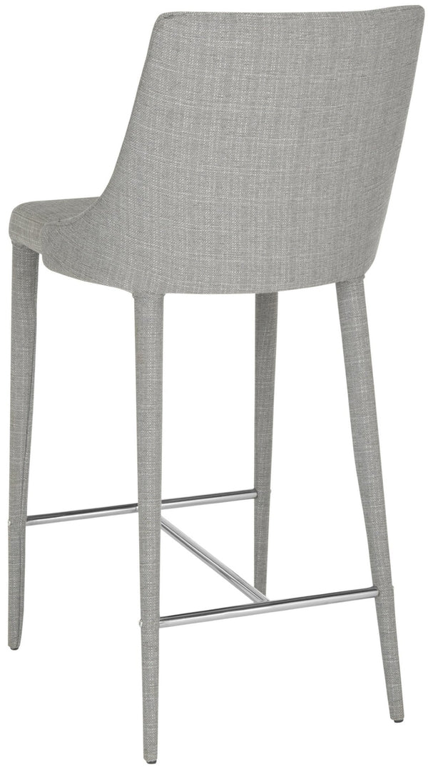 Safavieh SUMMERSET Grey Linen Counter Stools - Stylish, Ergonomic Design for Kitchen & Bar Comfort & Elegance FOX2017G-SET2