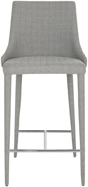 Safavieh SUMMERSET Grey Linen Counter Stools - Stylish, Ergonomic Design for Kitchen & Bar Comfort & Elegance FOX2017G-SET2