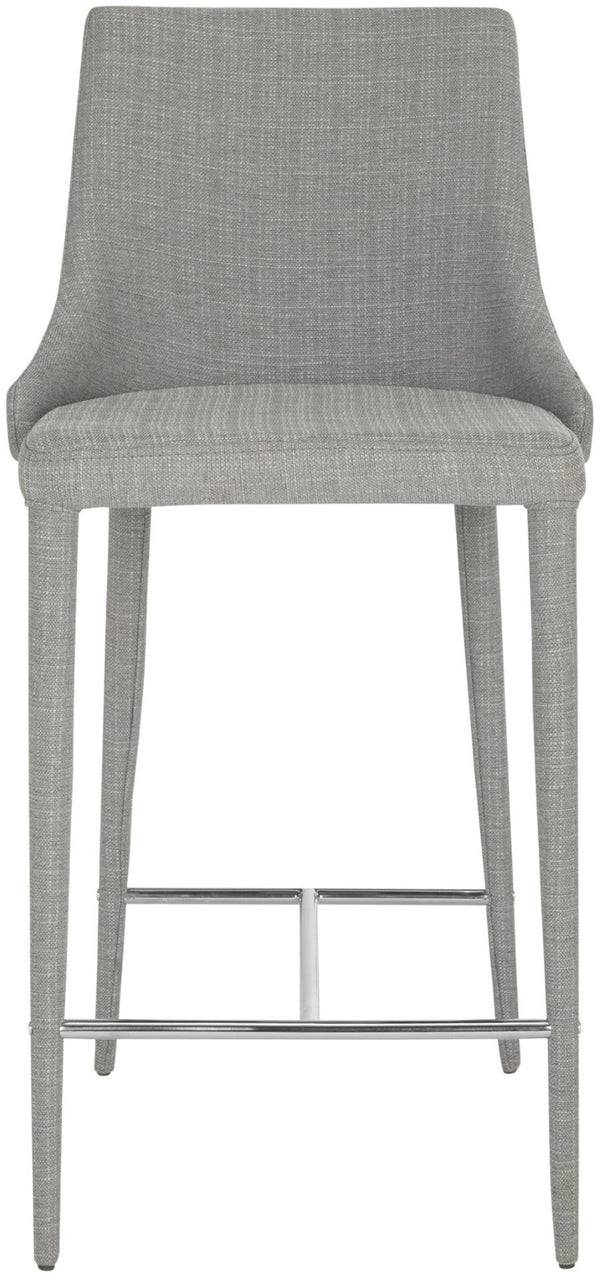 Safavieh SUMMERSET Grey Linen Counter Stools - Stylish, Ergonomic Design for Kitchen & Bar Comfort & Elegance FOX2017G-SET2