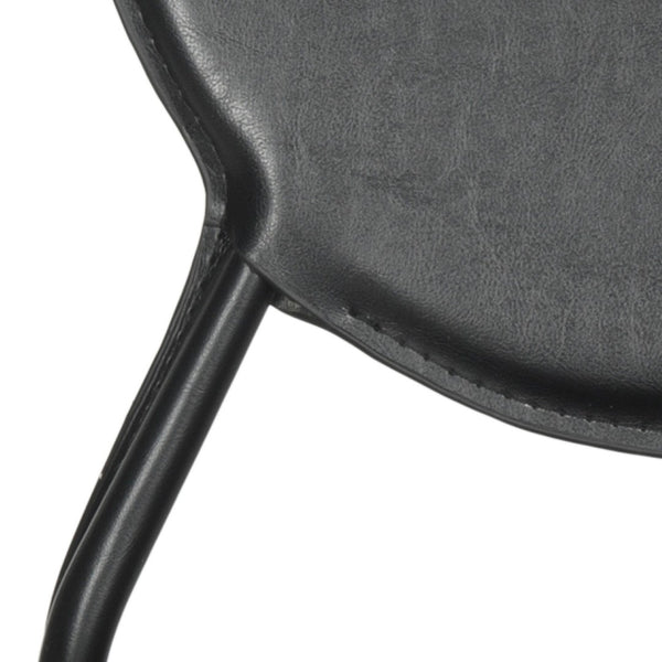 Safavieh WARNER Side Chairs - Contemporary Comfort with Durable Metal Frame for Modern Dining Spaces Black FOX2018B-SET2