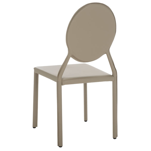 Safavieh WARNER Side Chairs - Contemporary Comfort with Durable Metal Frame for Modern Dining Spaces Grey FOX2018H-SET2