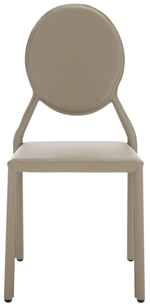 Safavieh WARNER Side Chairs - Contemporary Comfort with Durable Metal Frame for Modern Dining Spaces Grey FOX2018H-SET2