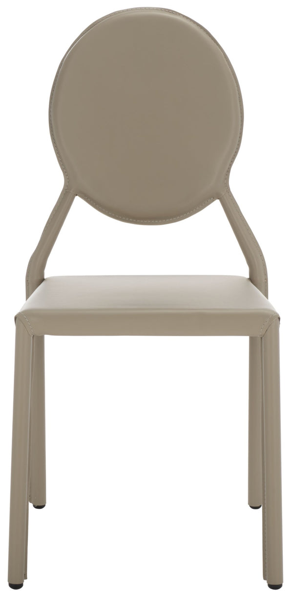 Safavieh WARNER Side Chairs - Contemporary Comfort with Durable Metal Frame for Modern Dining Spaces Grey FOX2018H-SET2