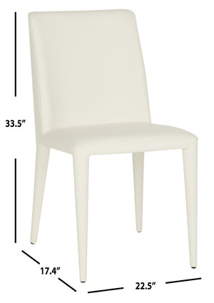 Safavieh GARRETSON Side Chairs - Modern Dining Seating with Sturdy Frame & Sleek Design for Any Space White FOX2019A-SET2