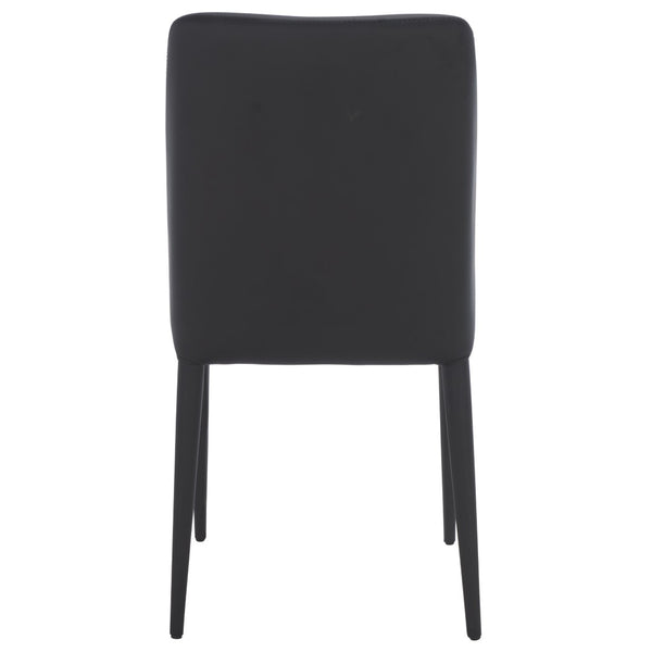 Safavieh GARRETSON Side Chairs - Modern Dining Seating with Sturdy Frame & Sleek Design for Any Space Black FOX2019B-SET2