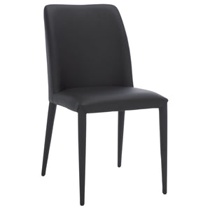 Safavieh GARRETSON Side Chairs - Modern Dining Seating with Sturdy Frame & Sleek Design for Any Space Black FOX2019B-SET2