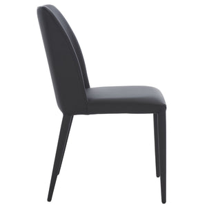 Safavieh GARRETSON Side Chairs - Modern Dining Seating with Sturdy Frame & Sleek Design for Any Space Black FOX2019B-SET2