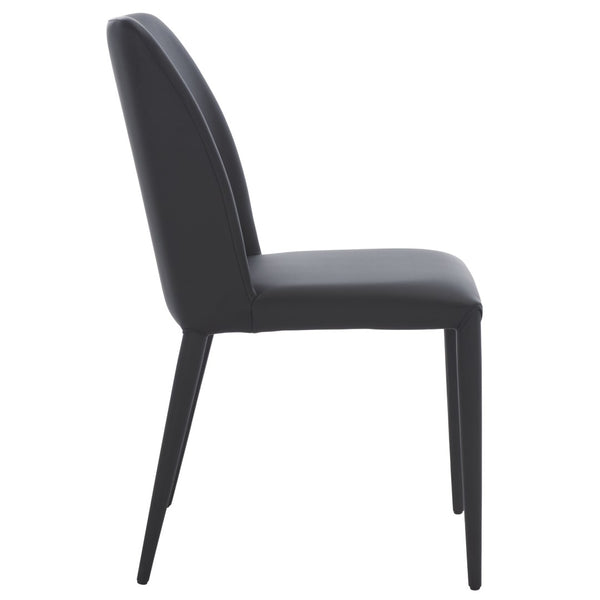 Safavieh GARRETSON Side Chairs - Modern Dining Seating with Sturdy Frame & Sleek Design for Any Space Black FOX2019B-SET2