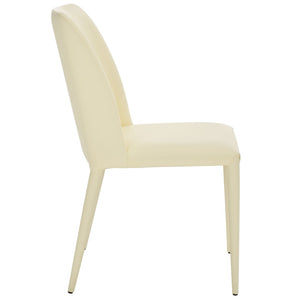 Safavieh GARRETSON Side Chairs - Modern Dining Seating with Sturdy Frame & Sleek Design for Any Space Butter Cream FOX2019C-SET2
