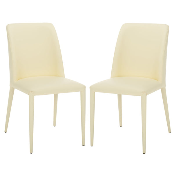 Safavieh GARRETSON Side Chairs - Modern Dining Seating with Sturdy Frame & Sleek Design for Any Space Butter Cream FOX2019C-SET2