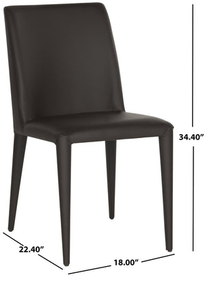 Safavieh GARRETSON Side Chairs - Modern Dining Seating with Sturdy Frame & Sleek Design for Any Space Brown FOX2019D-SET2