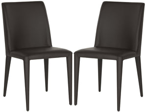 Safavieh GARRETSON Side Chairs - Modern Dining Seating with Sturdy Frame & Sleek Design for Any Space Brown FOX2019D-SET2