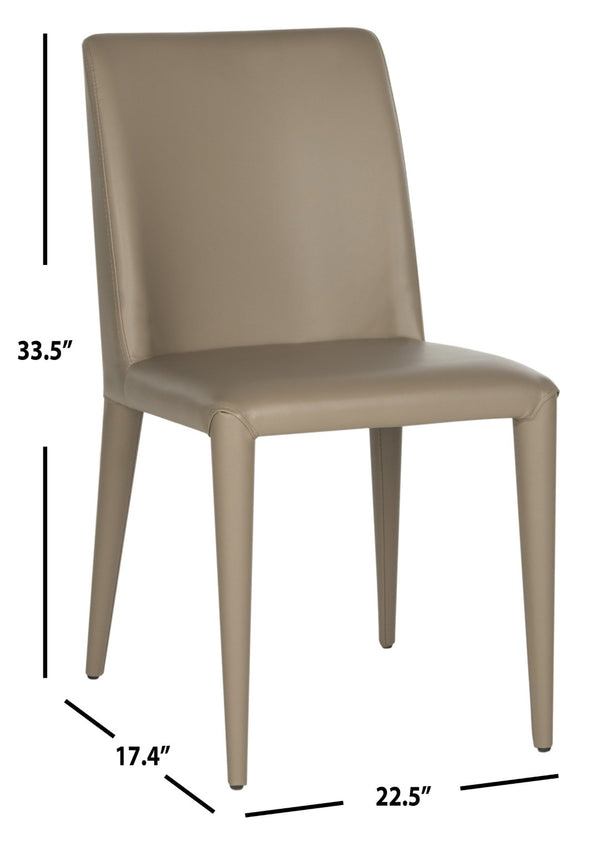 Safavieh GARRETSON Side Chairs - Modern Dining Seating with Sturdy Frame & Sleek Design for Any Space Taupe FOX2019E-SET2