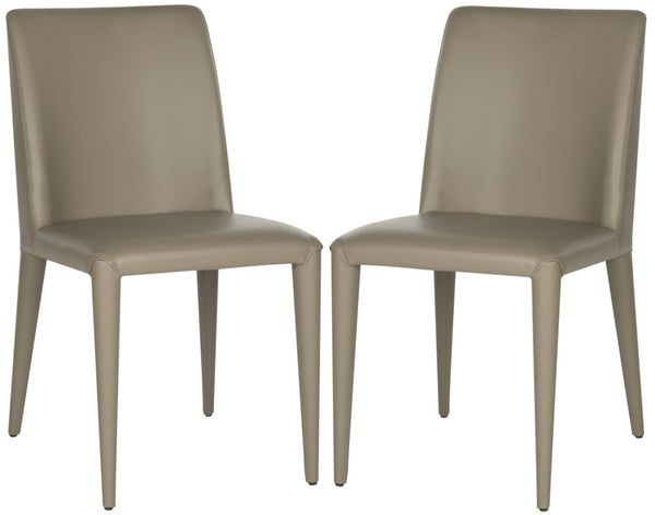 Safavieh GARRETSON Side Chairs - Modern Dining Seating with Sturdy Frame & Sleek Design for Any Space Taupe FOX2019E-SET2