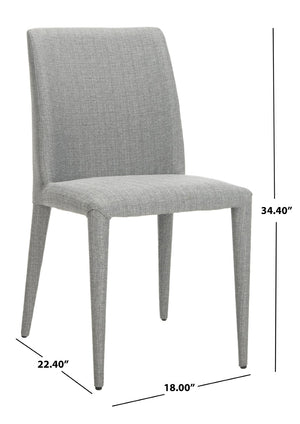 Safavieh GARRETSON Elegant Grey Linen Side Chairs for Contemporary Dining – Comfort & Style in Every Meal FOX2019G-SET2