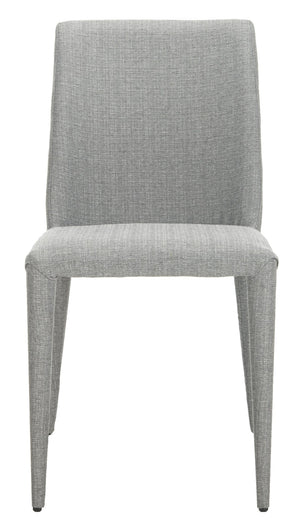Safavieh GARRETSON Elegant Grey Linen Side Chairs for Contemporary Dining – Comfort & Style in Every Meal FOX2019G-SET2