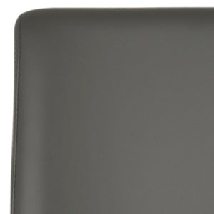 Safavieh GARRETSON Side Chairs in Elegant Grey - Modern Metal Frame, Comfortable PU Upholstery for Versatile Spaces FOX2019H-SET2
