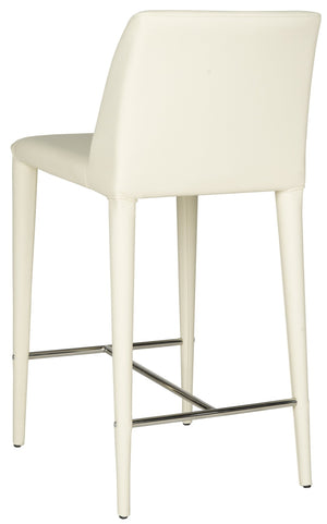 Safavieh GARRETSON Butter Cream Counter Stools – Contemporary Design for Kitchen & Bar Seating Comfort FOX2021C-SET2