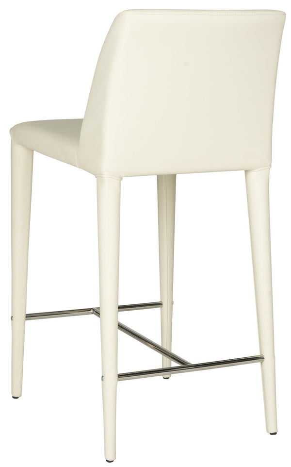 Safavieh GARRETSON Butter Cream Counter Stools – Contemporary Design for Kitchen & Bar Seating Comfort FOX2021C-SET2