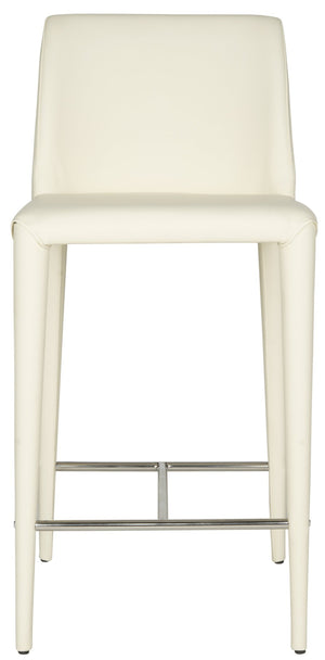 Safavieh GARRETSON Butter Cream Counter Stools – Contemporary Design for Kitchen & Bar Seating Comfort FOX2021C-SET2