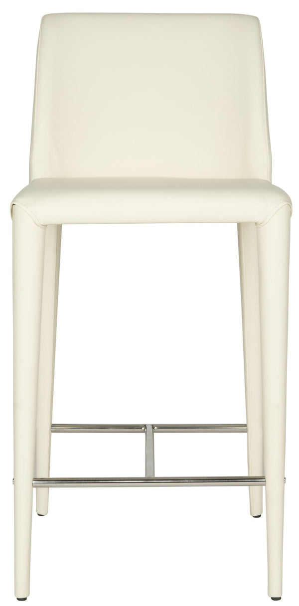 Safavieh GARRETSON Butter Cream Counter Stools – Contemporary Design for Kitchen & Bar Seating Comfort FOX2021C-SET2