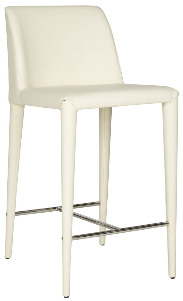 Safavieh GARRETSON Butter Cream Counter Stools – Contemporary Design for Kitchen & Bar Seating Comfort FOX2021C-SET2