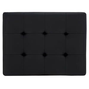 Safavieh Sienna Ottoman - Sleek Modernist Accent For Living Spaces, Versatile Footrest And Side Table Black/Chrome FOX2028A